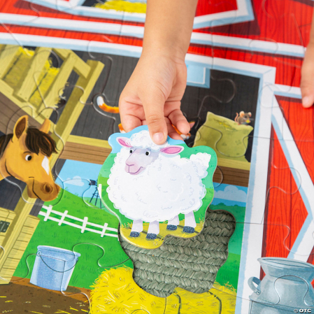 Puzzle de podea in forma de hambar, Barn budies floor puzzle, Peaceable Kingdom [4]