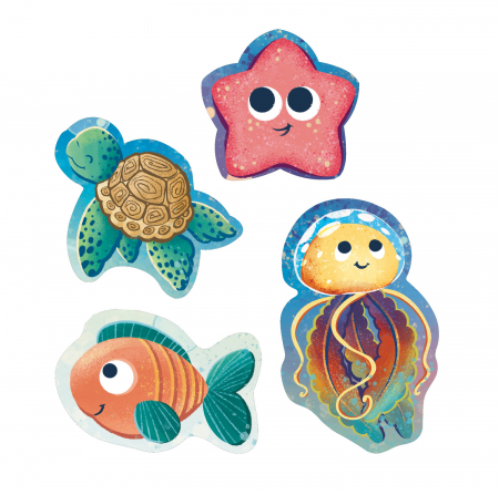 Puzzle de podea in forma de narval, Narwhal floor puzzle, Peaceable Kingdom [5]