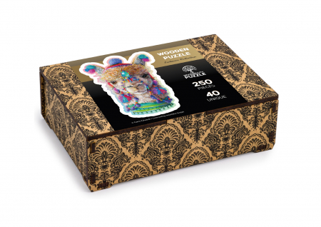 Idei de cadouri - Puzzle din lemn, Alpaca, 250 piese