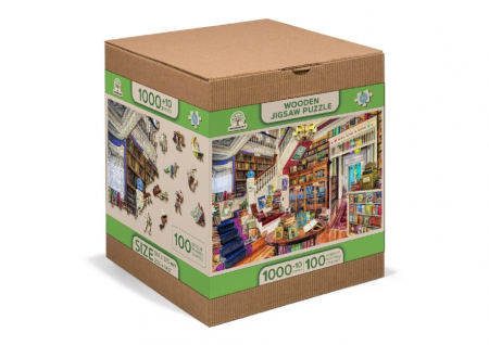 Jucarii educative - Wooden City Puzzle din lemn Biblioteca magica 1010 piese
