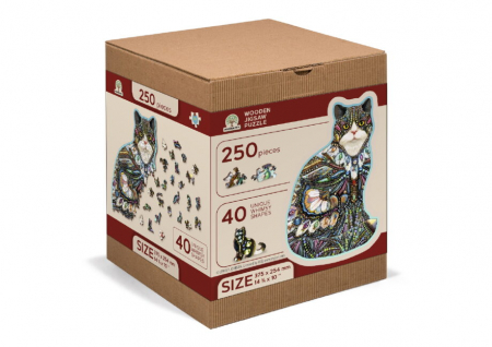 Idei de cadouri - Puzzle din lemn, Bijuteriile pisicutei, 250 piese
