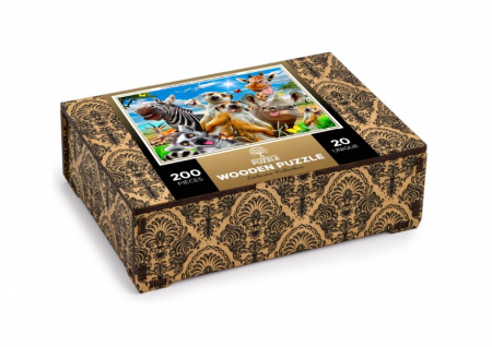 Idei de cadouri - Puzzle din lemn, Bine ai venit in Africa, 200 piese