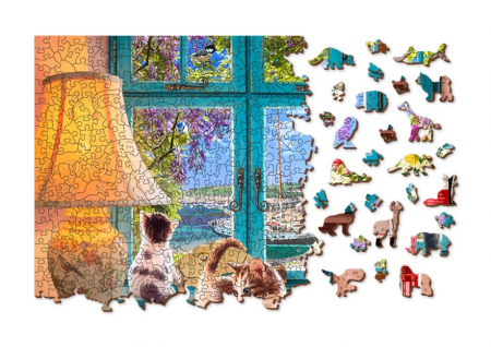 Puzzle din lemn, Biroul pisicutelor, 1010 piese [2]