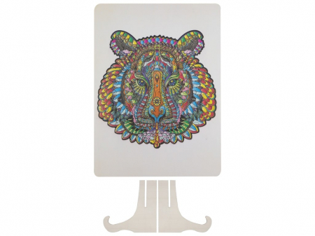 Puzzle din lemn cu forme unice, Tigru, 130 piese, Moxy [2]