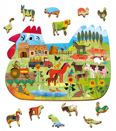 Puzzle din lemn - Ferma [1]