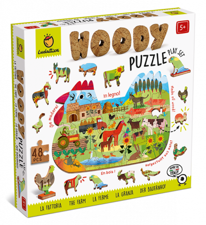 Jocuri educative - Puzzle din lemn - Ferma
