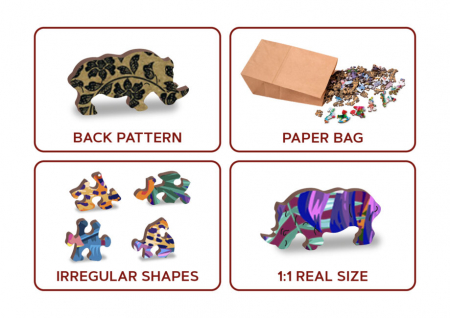 Puzzle din lemn, Jungla, 155 piese [6]