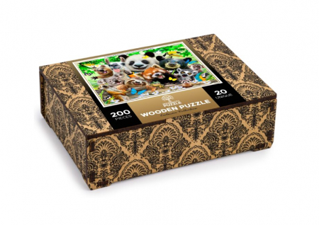 Idei de cadouri - Puzzle din lemn, Paradisul ursilor, 200 piese