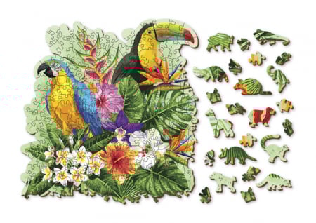 Puzzle din lemn, Pasari tropicale, 300 piese [2]
