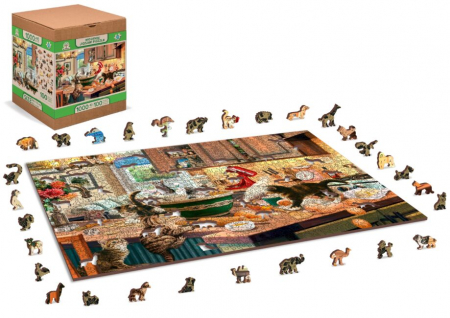 Puzzle din lemn, Pisicutele bucatari, 1010 piese [1]
