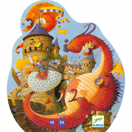 Halloween - Puzzle Djeco Cavalerul si Dragonul
