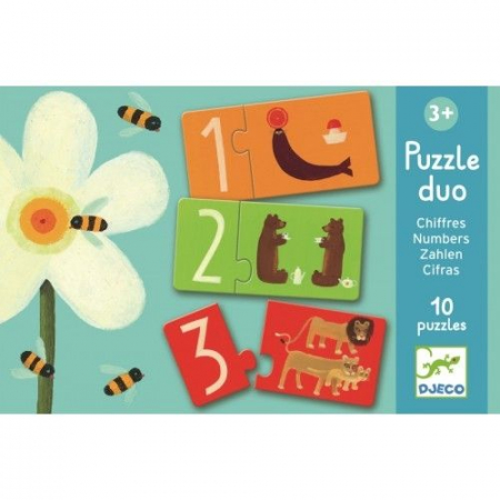 Jocuri educative - Puzzle duo Numere Djeco
