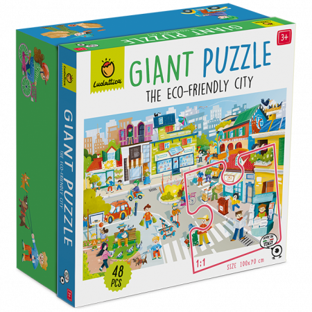 Idei de cadouri sub 100 de lei - Puzzle Gigant - Orasul verde