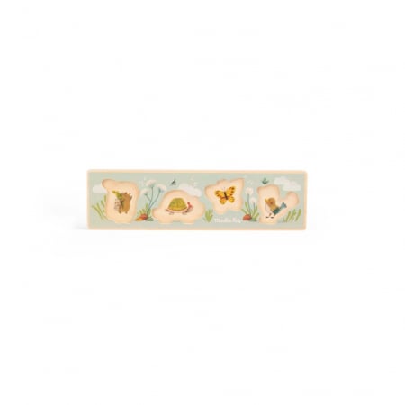 Puzzle incastru din lemn 4 animale, Moulin Roty [1]