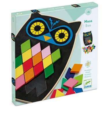 Jucării Montessori - Puzzle mozaic Bufnita