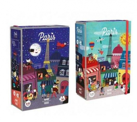 Jucării copii 7-8 ani - Puzzle Noapte si zi la Paris