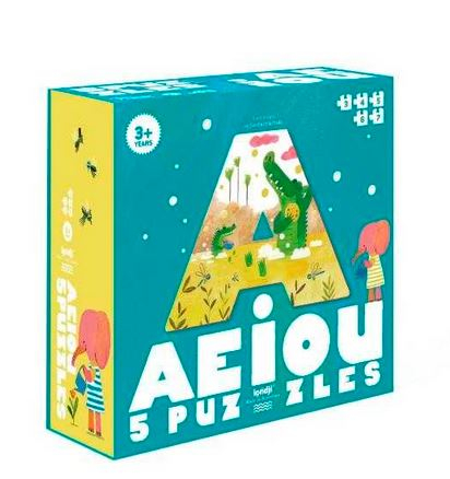 Jocuri educative pentru școală/grădiniță - Puzzle vocale, AEIOU