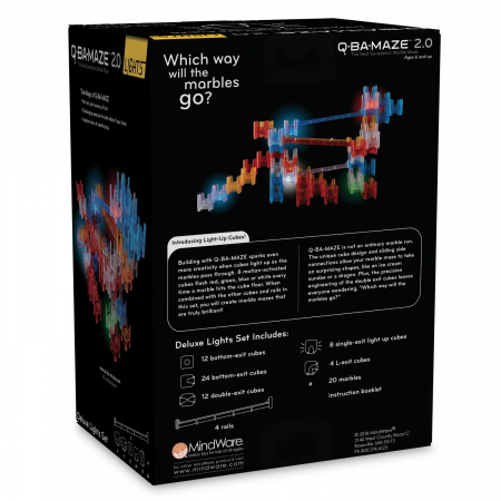 Q-BA-MAZE 2.0 Deluxe Lights Set, joc de constructie cu bile si cuburi luminoase [1]