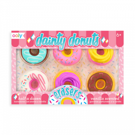 Creioane Colorate - Radiere parfumate Dainty Donuts - Set de 6
