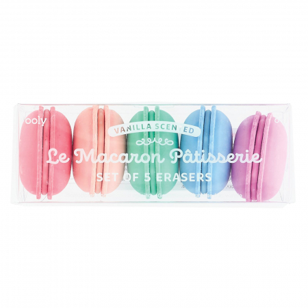 Rechizite școlare - Radiere parfumate Le Macaron Patisserie- Set de 5