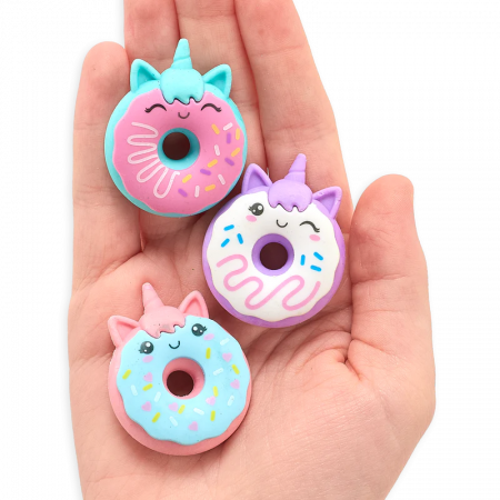 Radiere parfumate Unicorn Donuts - Set de 3 [4]