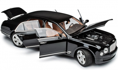 Mașină metalică Bentley Mulsanne neagră cu scara 1 la  18 [3]