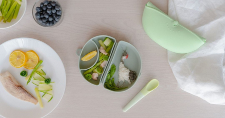 Recipient diversificare hrana bebelusi Miniware Silifold, 100% din silicon alimentar, Sage [7]