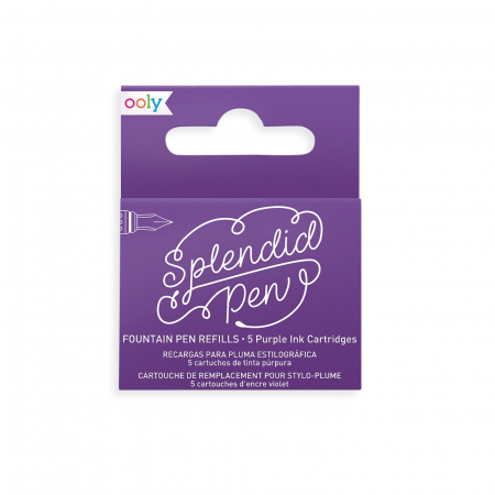 Stilouri și pixuri - Rezerve Splendid pentru stilouri - cerneala mov, set de 5