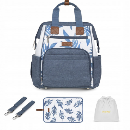Cărucioare copii - Rucsac multifunctional mamici Astrid, Skiddou, Denim, Bleumarin