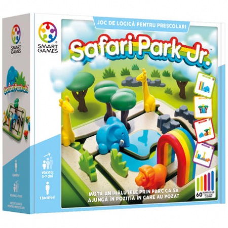 Jocuri educative - Safari Park Jr., joc de logica cu 60 de provocari, editie lb. Romana