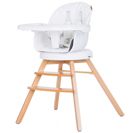 Mama și bebe - Scaun de masa cu sezut rotativ Chipolino Rotto 3 in 1 ivory