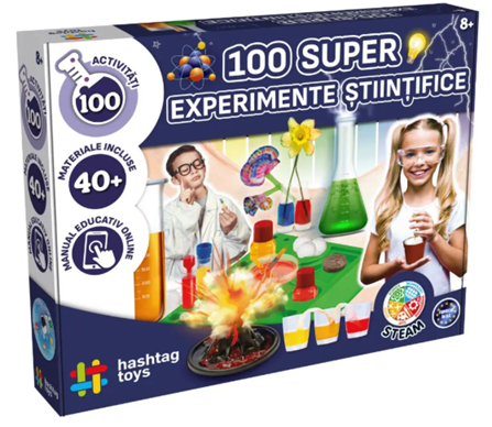 Jocuri educative - SET 100 SUPER EXPERIMENTE STIINTIFICE