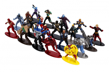 Set 20 de figurine metalice cu eroii Marvel și figurină Iron Man inclusă [1]