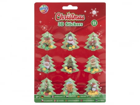 Jocuri Creative - Set abtibilduri 3D tematica Craciun, brad 