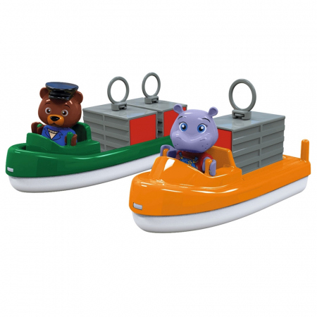 Jucării de apă și nisip - Set AquaPlay 2 barci cu container si 2 figurine
