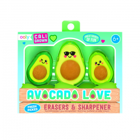 Set ascutitoare si radiere Avocado Love - set de 3 [4]