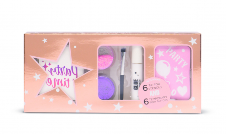 Vârstă - Set cadou DIY, tatuaje cu sclipici, Time to celebrate, Treffina