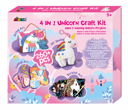 Jocuri educative - Set creativ 4 in 1 - Unicorni