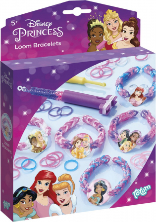 Jucarii sub 50 RON - Totum-Set creativ bratari din elastice colorate, Disney Princess