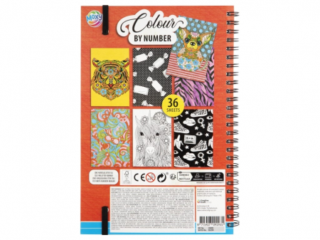 Set creativ, Coloreaza pe numere, A4, 36 pag, 6 creioane duble, Moxy [1]