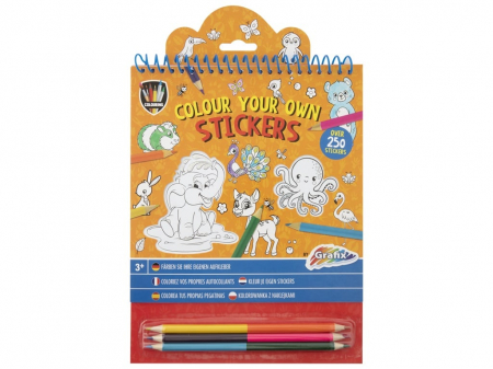 Jocuri educative - Set creativ, Coloreaza propriile abtibilduri, Animale