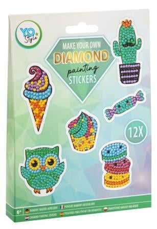 Jucarii creative - Set creativ, Creeaza propriile abtibilduri cu strasuri, Diamond paint stickers, Grafix