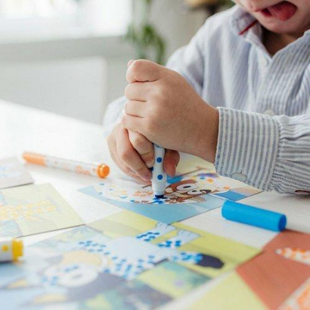 Set creativ cu markere rotunde si planse, Bluey, Totum [2]