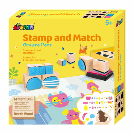 Jocuri creative - Set creativ cu stampile - Animale
