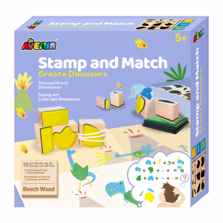 Jocuri creative - Set creativ cu stampile - Dinozauri