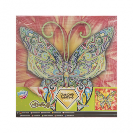 Vârstă - Set creativ cu strasuri, Diamond paint, Canvas Fluture