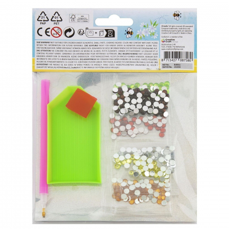 Set creativ cu tematica Paste, Creeaza abtibilduri cu tehnica dimond painting, Iepuras [1]