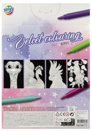 Set creativ de colorat pe fundal de catifea, Velvet Paper, planse catifelate, A4 [1]