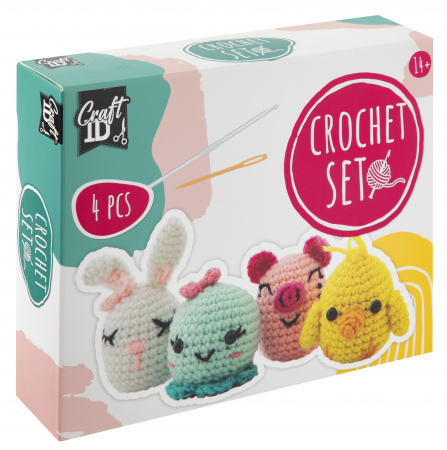 Jocuri educative - Set creativ de crosetat, Animale, Craft Sensations