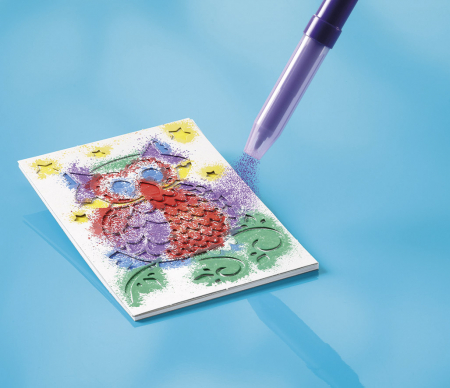 Set creativ de desenat cu sabloane si carioci spray [8]